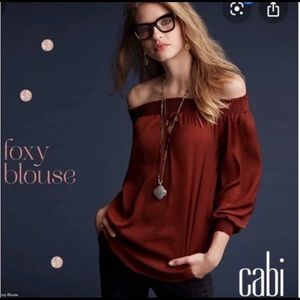 Cabi | Foxy Rust Off The Shoulder Smocked Blouse 3690 Large